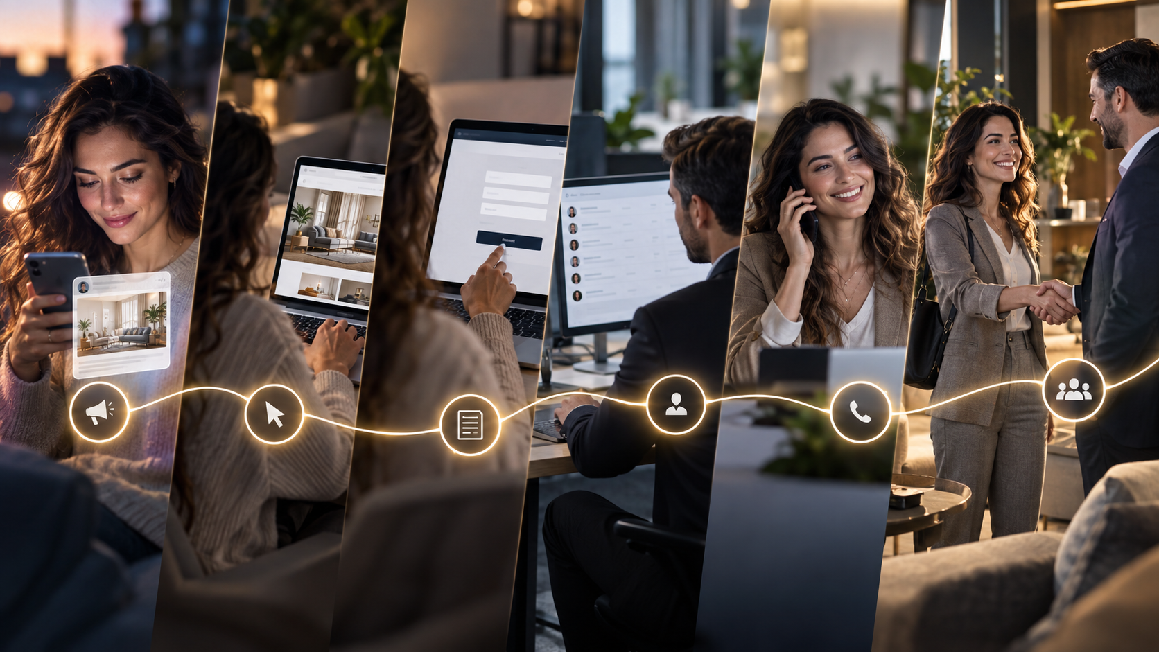 Connected customer journey from attention and click to lead, call and customer